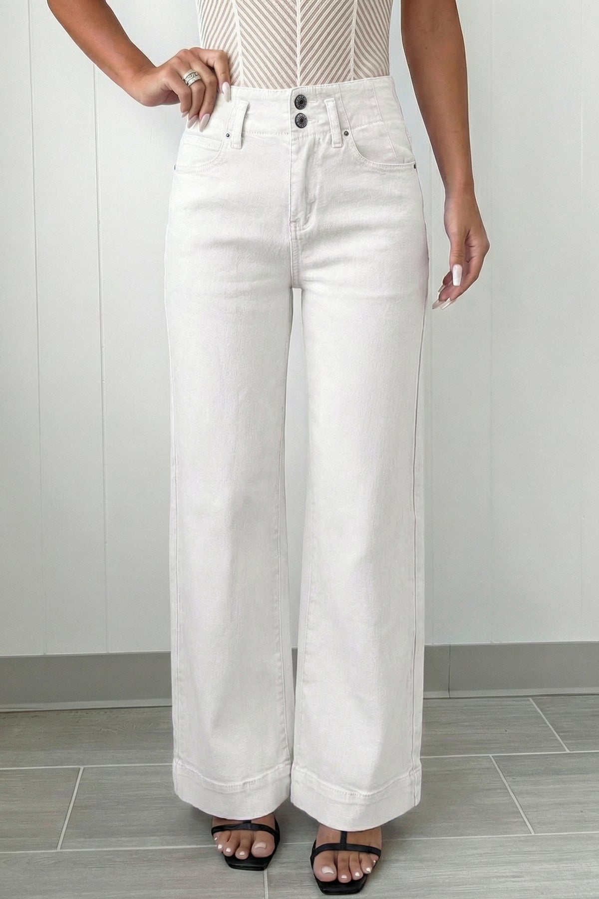 High Rise Wide Leg Jeans
