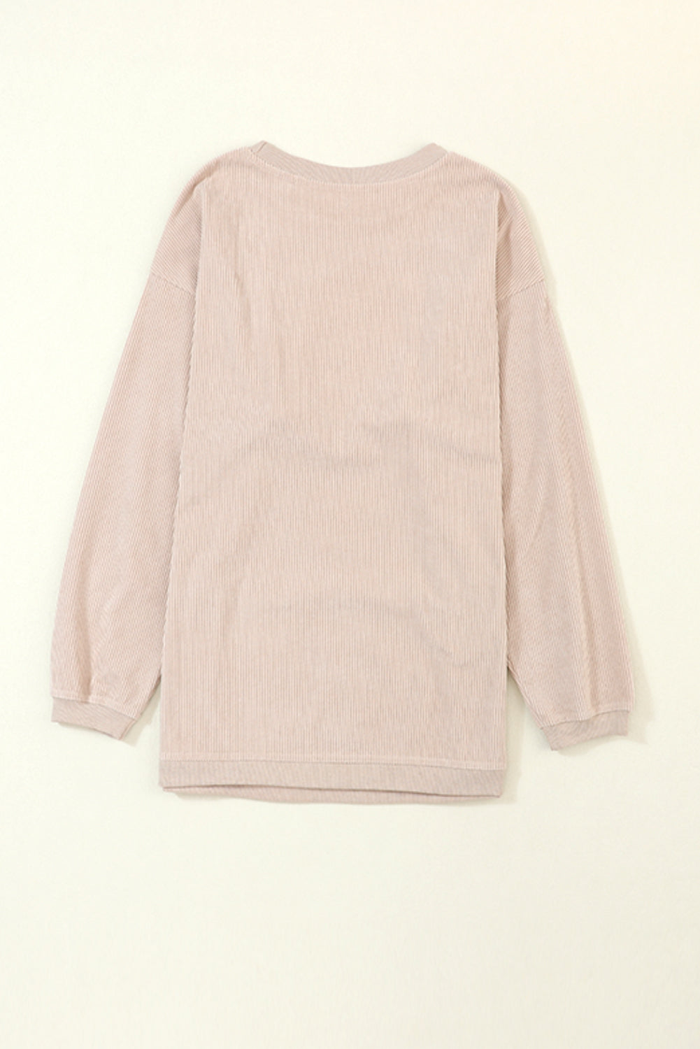 Dark Grey Drop Sleeve Rib Knit Oversized Sweatshirt