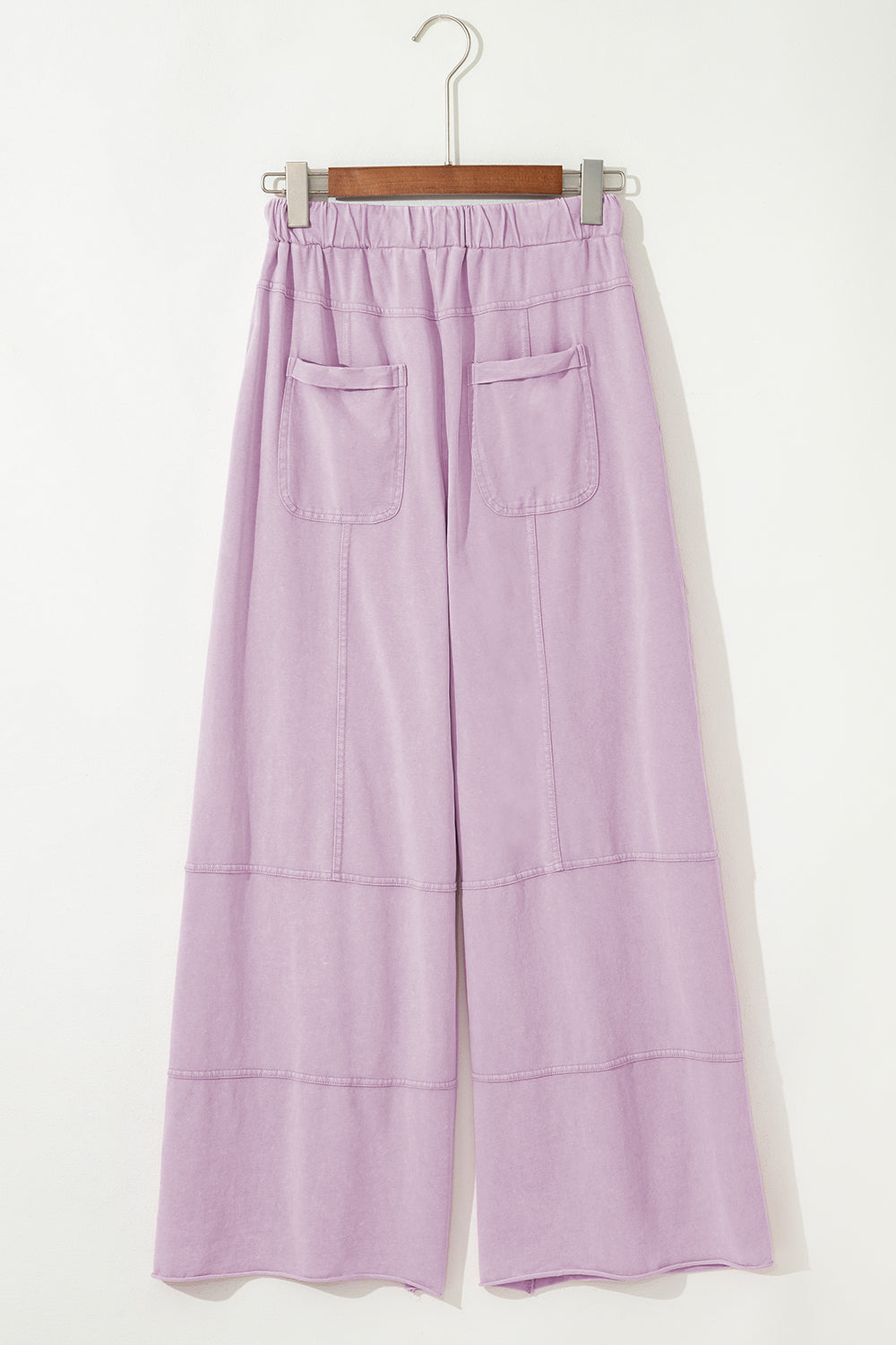 Mint Green Mineral Wash Exposed Seam Wide Leg Cargo Pants