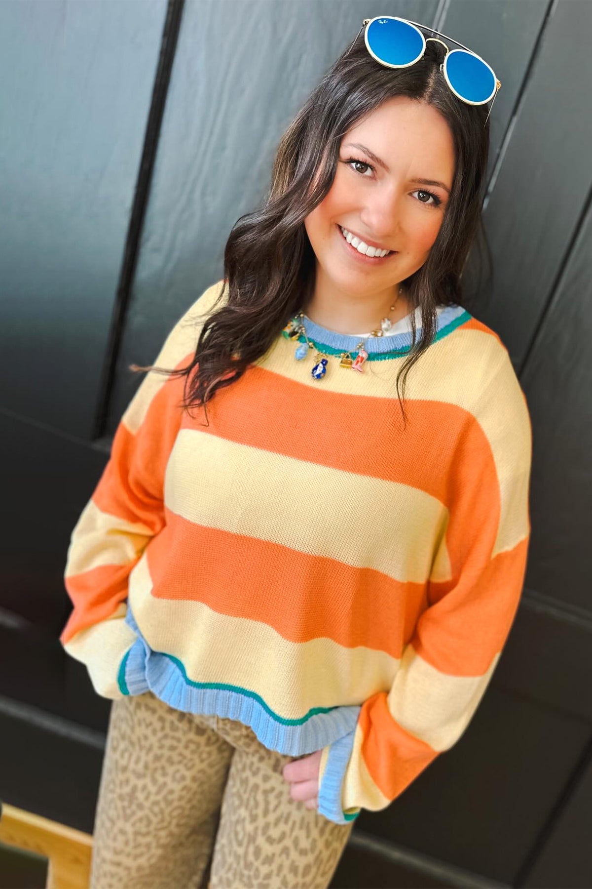 Stripe Colorblock Sweater