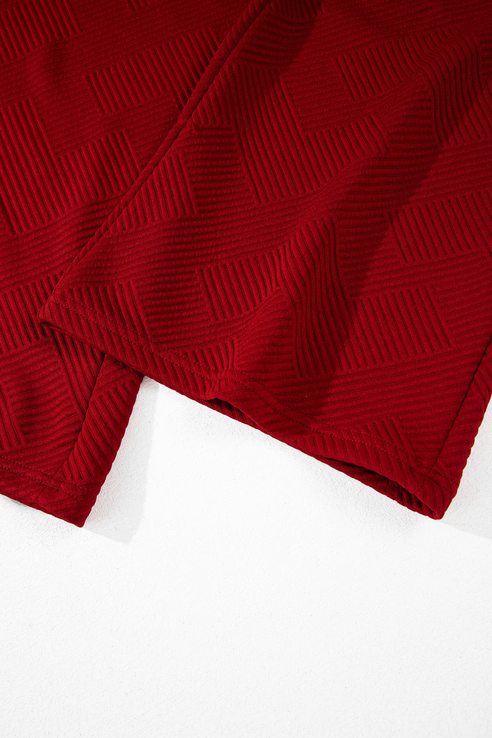 Gray Textured Loose Fit T Shirt & Drawstring Pants Set