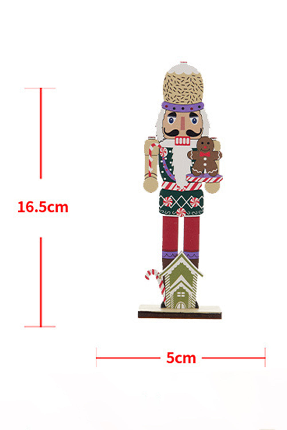 White Christmas Chic Nutcraker Wood Home Ornament