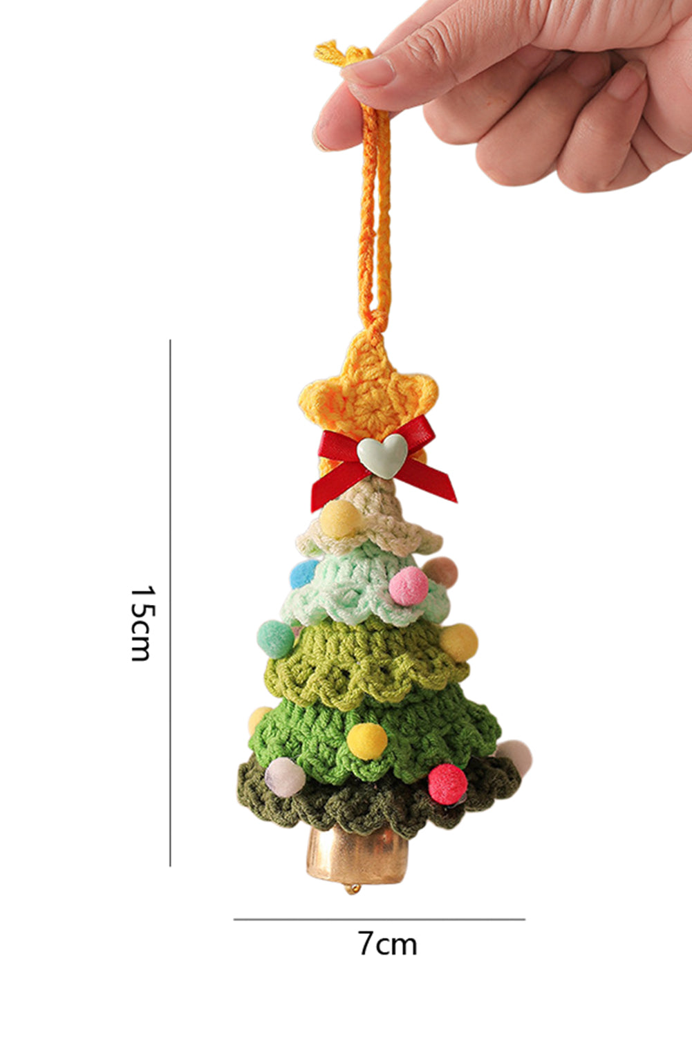 Spinach Green Crochet Christmas Tree Home Hanging Ornament