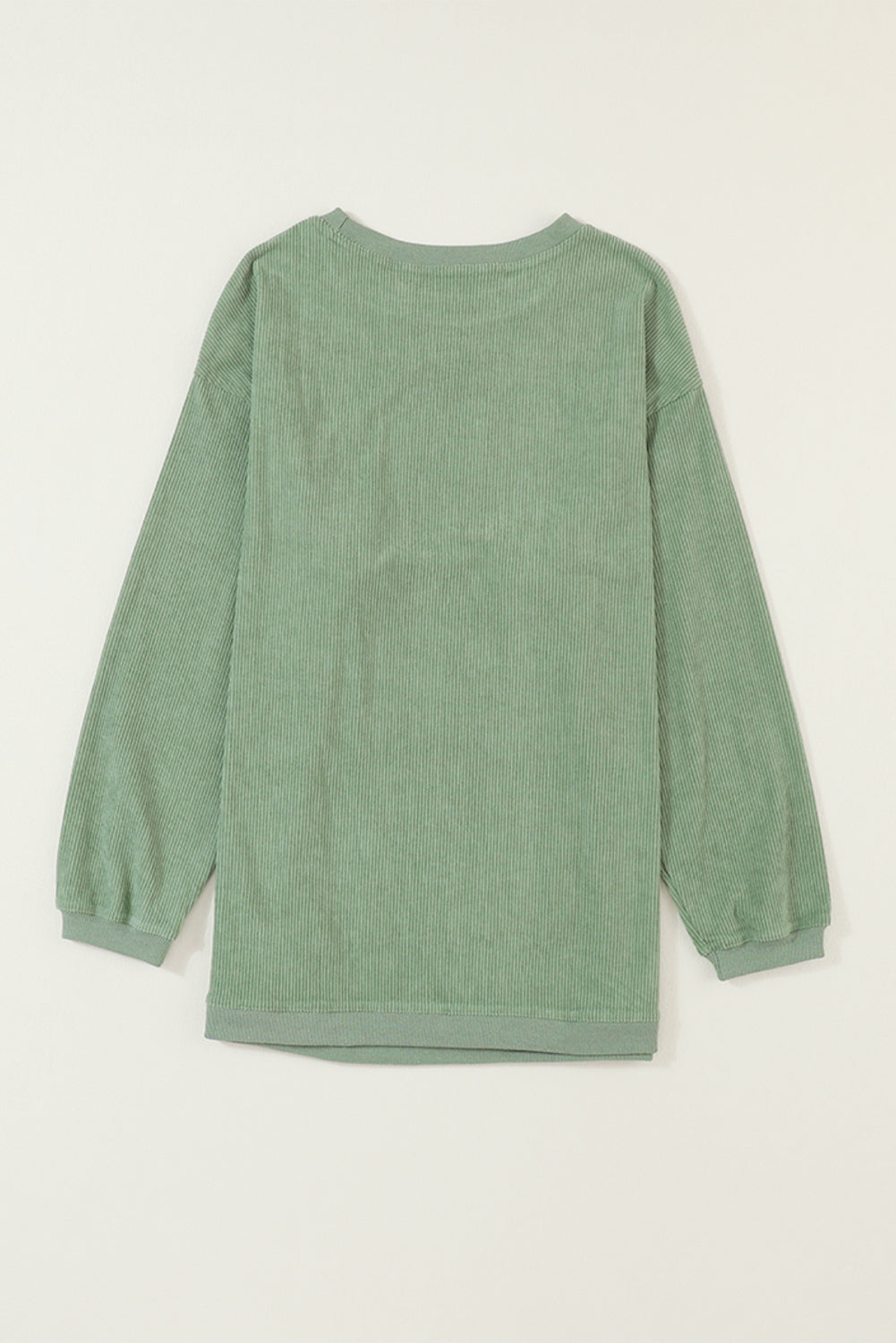 Dark Grey Drop Sleeve Rib Knit Oversized Sweatshirt