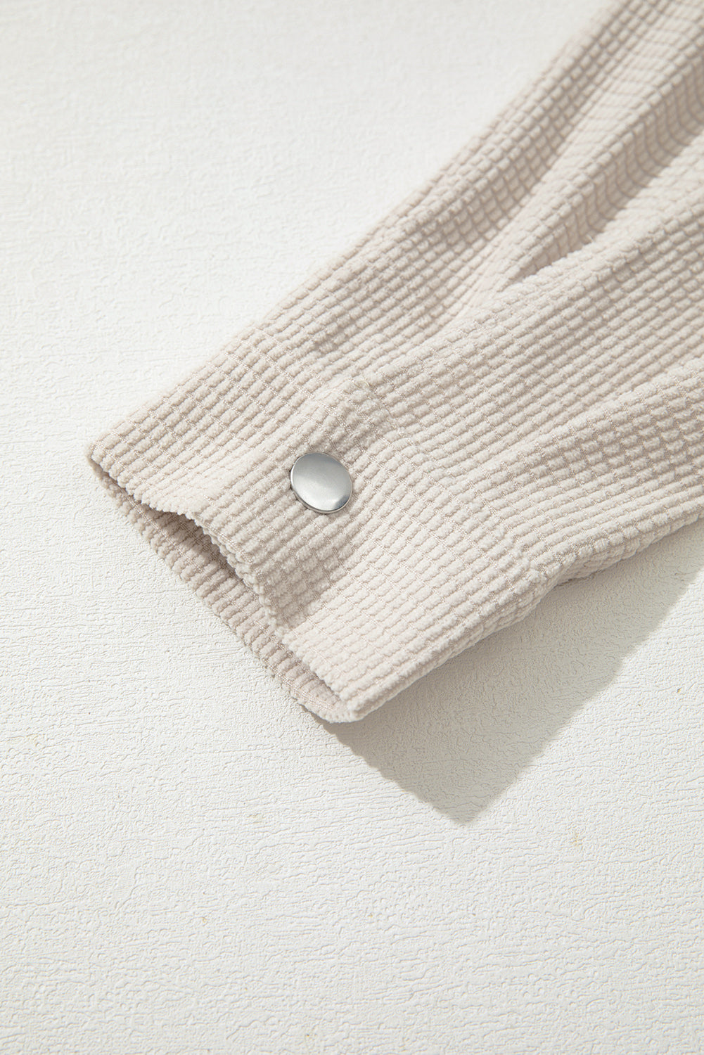 Laurel Green Solid Color Textured Patchwork Flap Pocket Shacket