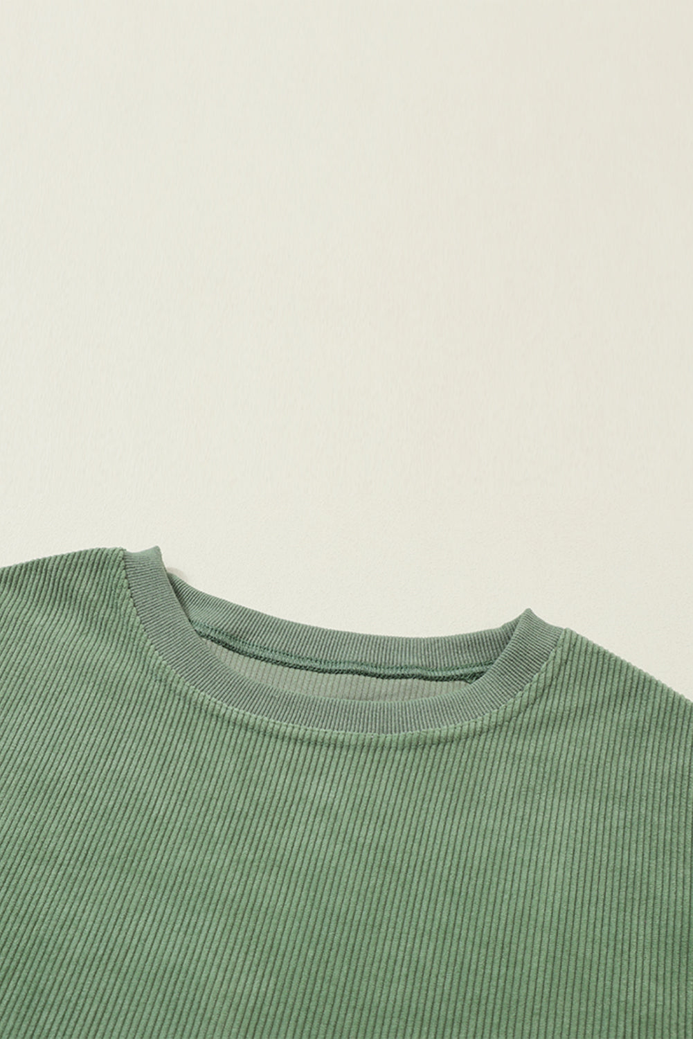 Dark Grey Drop Sleeve Rib Knit Oversized Sweatshirt