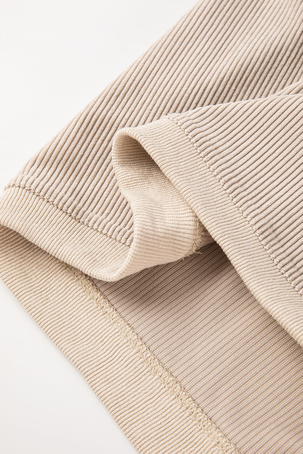Dark Grey Drop Sleeve Rib Knit Oversized Sweatshirt