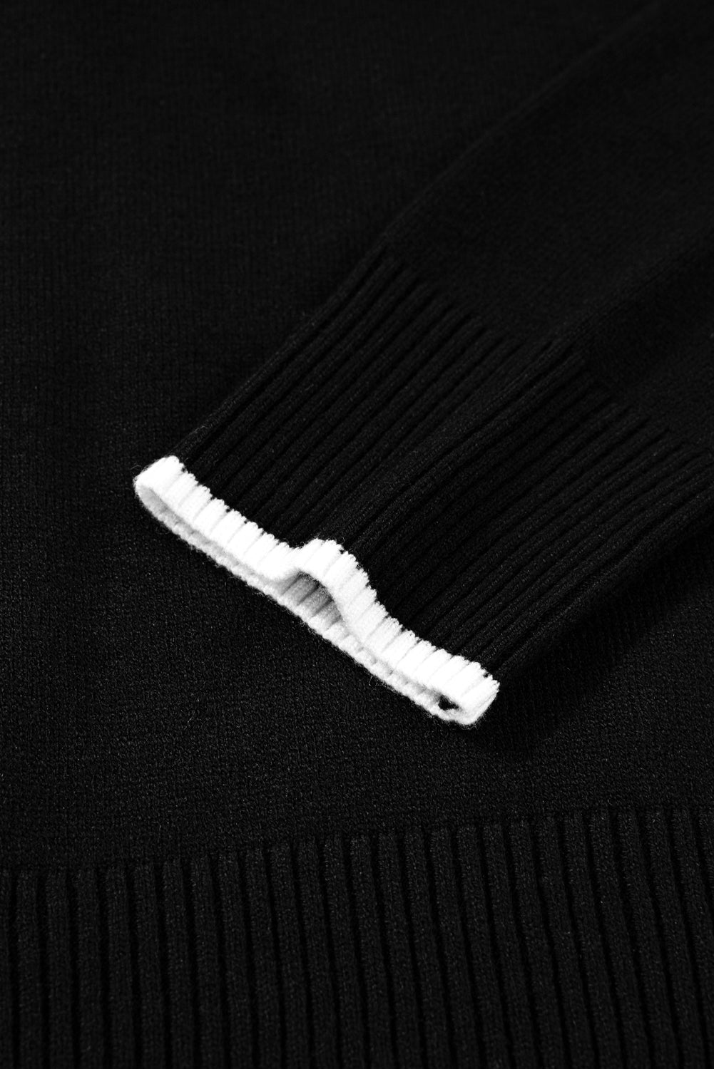 Fiery Red Contrast Trim Big Bow Accent Cropped Sweater