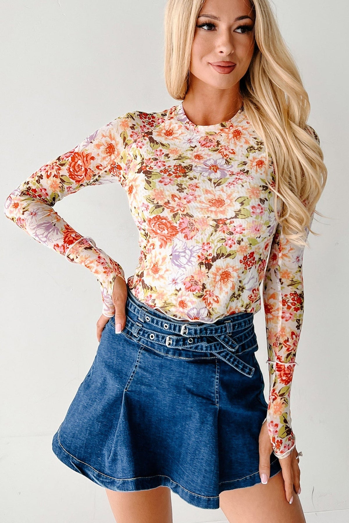 Wildflower Whisper Mesh Top