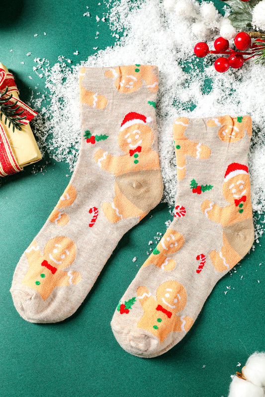 Parchment Christmas Gingerbread Man Socks