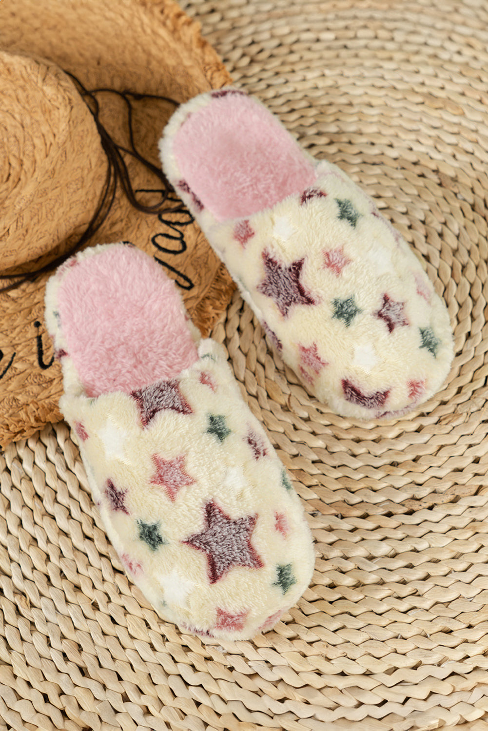 Dusty Pink Star Slippers