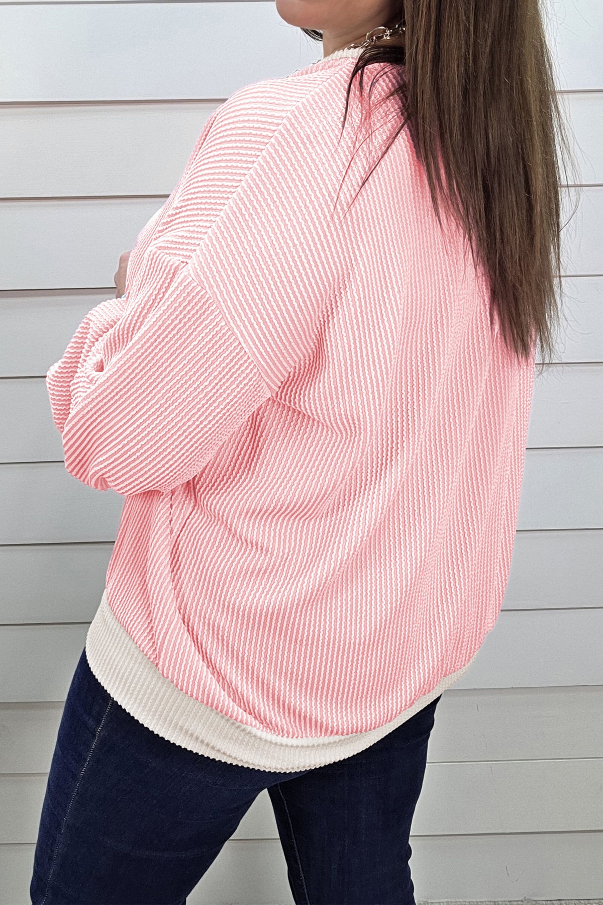 Pink Color Block Top