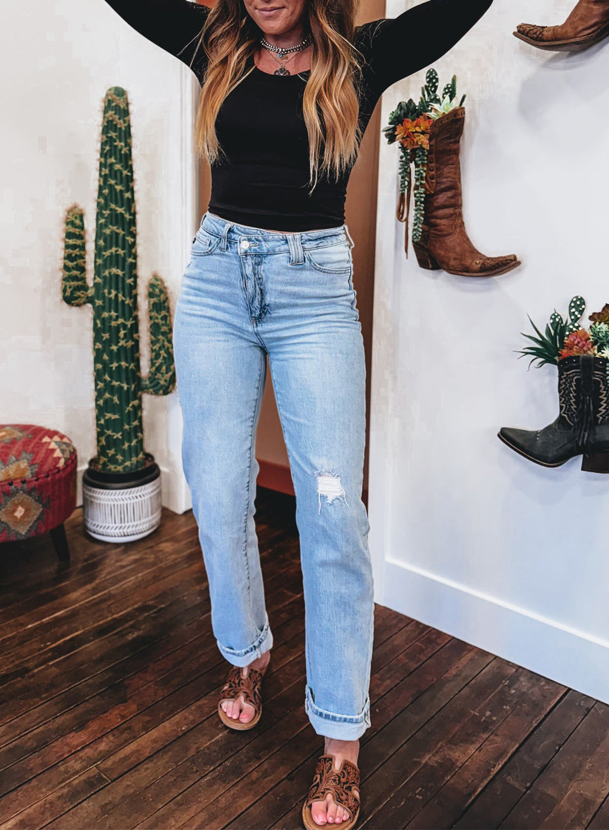 Laurel Green Solid Color Long Sleeve Slim Fit Top