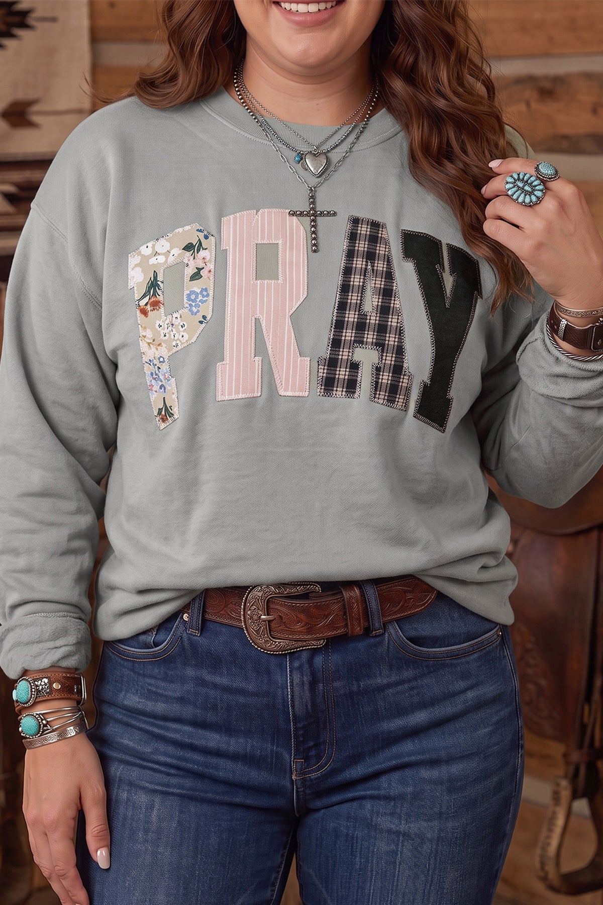 PRAY Patchwork Sweatshirt