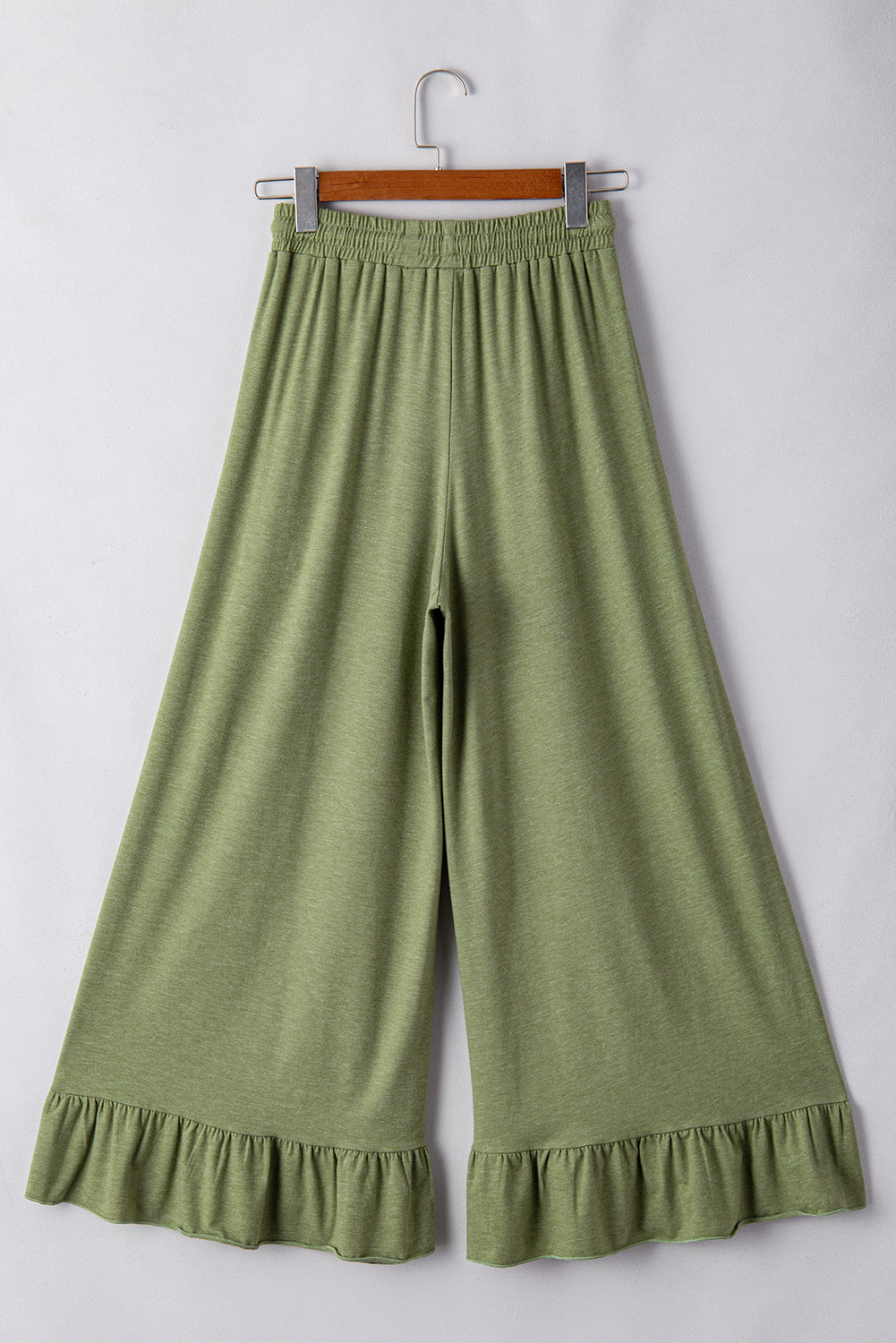 Dune Solid Color Ruffle Hem Wide Leg Pants