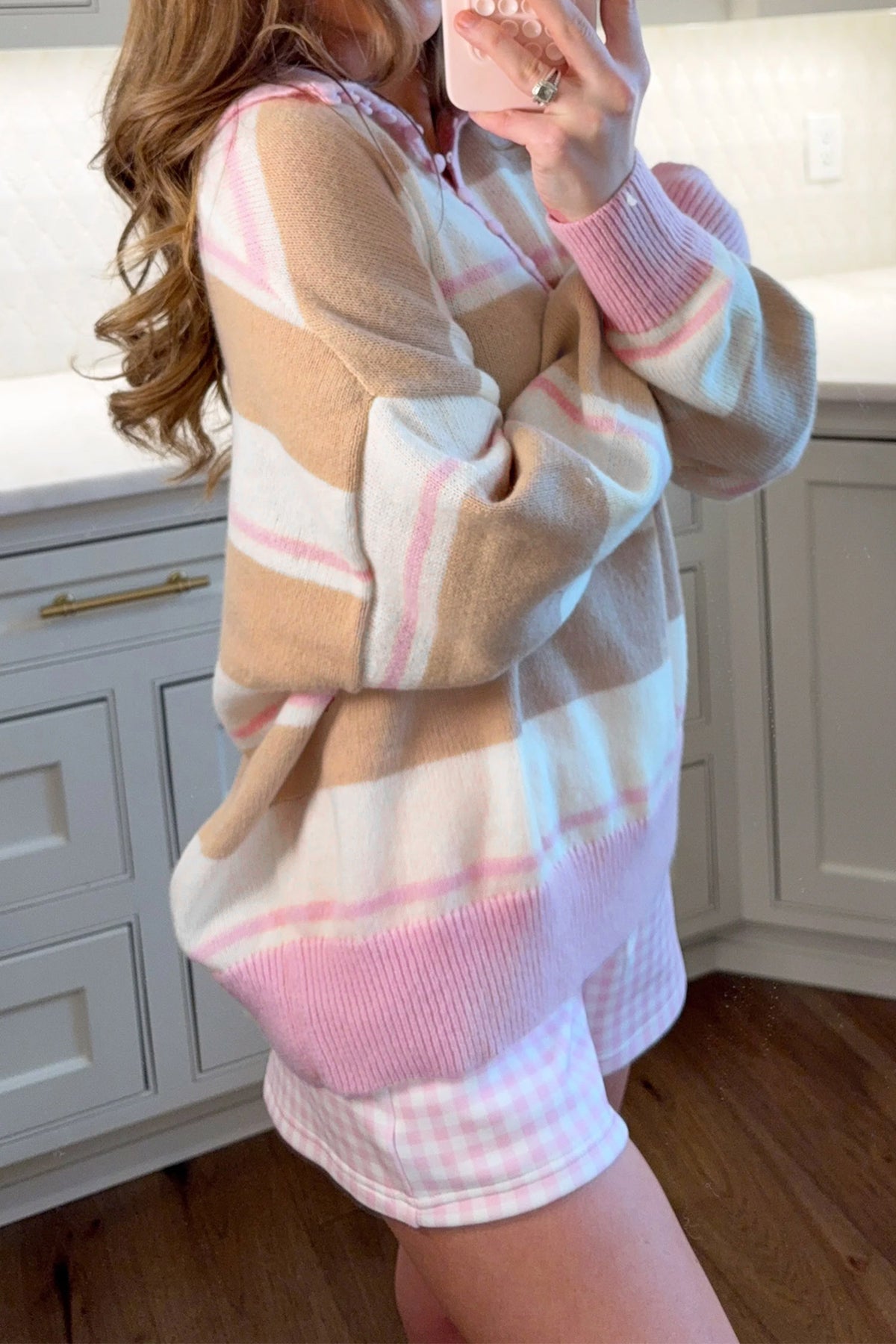 Pink Stripe Tunic Sweater