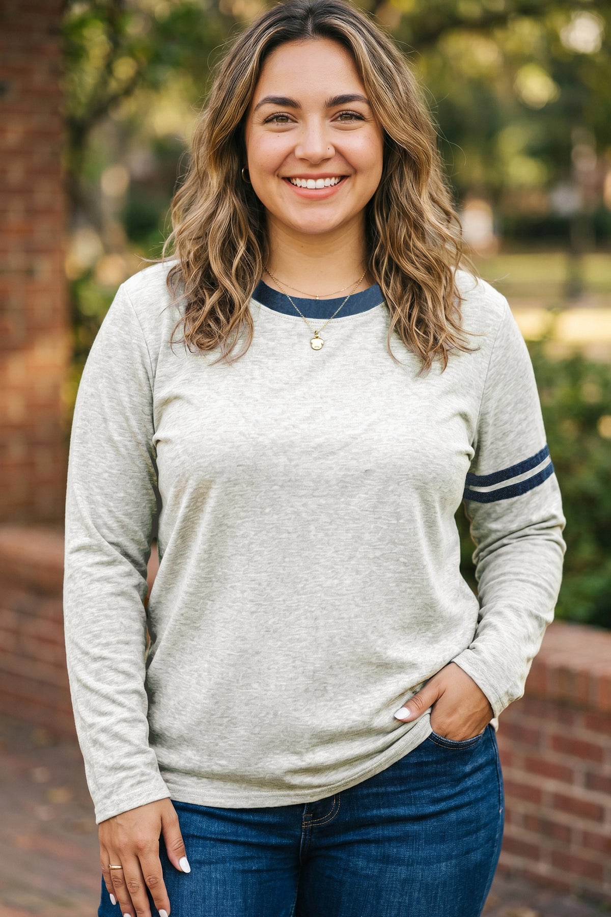Plus Colorblock Top