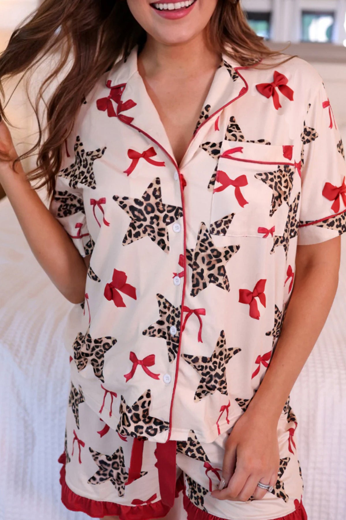 Leopard Star Pajama Set