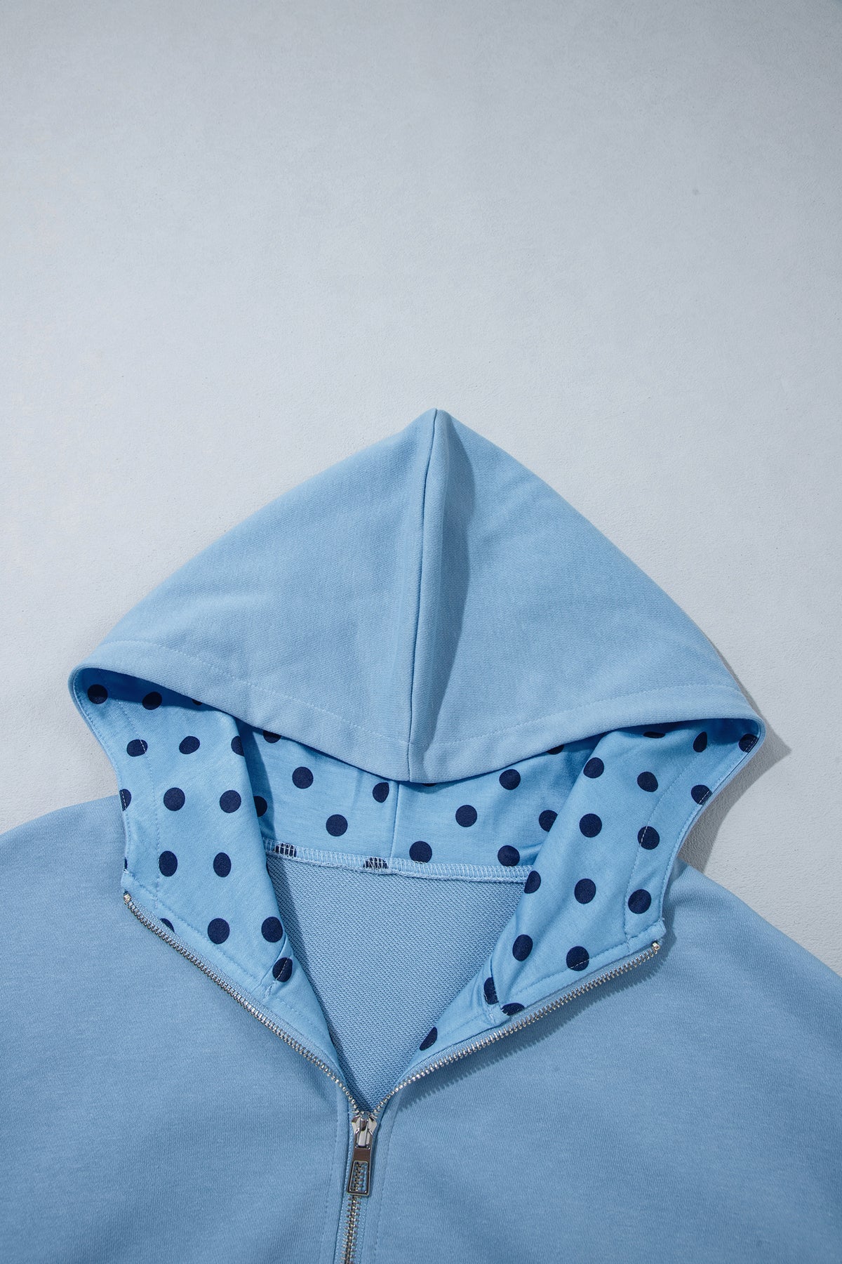 Polka Dot Zip Hoodie