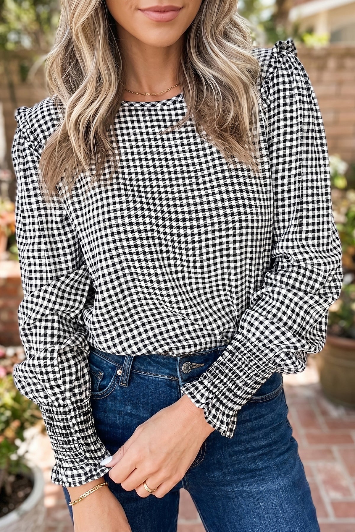 Highland Plaid Blouse