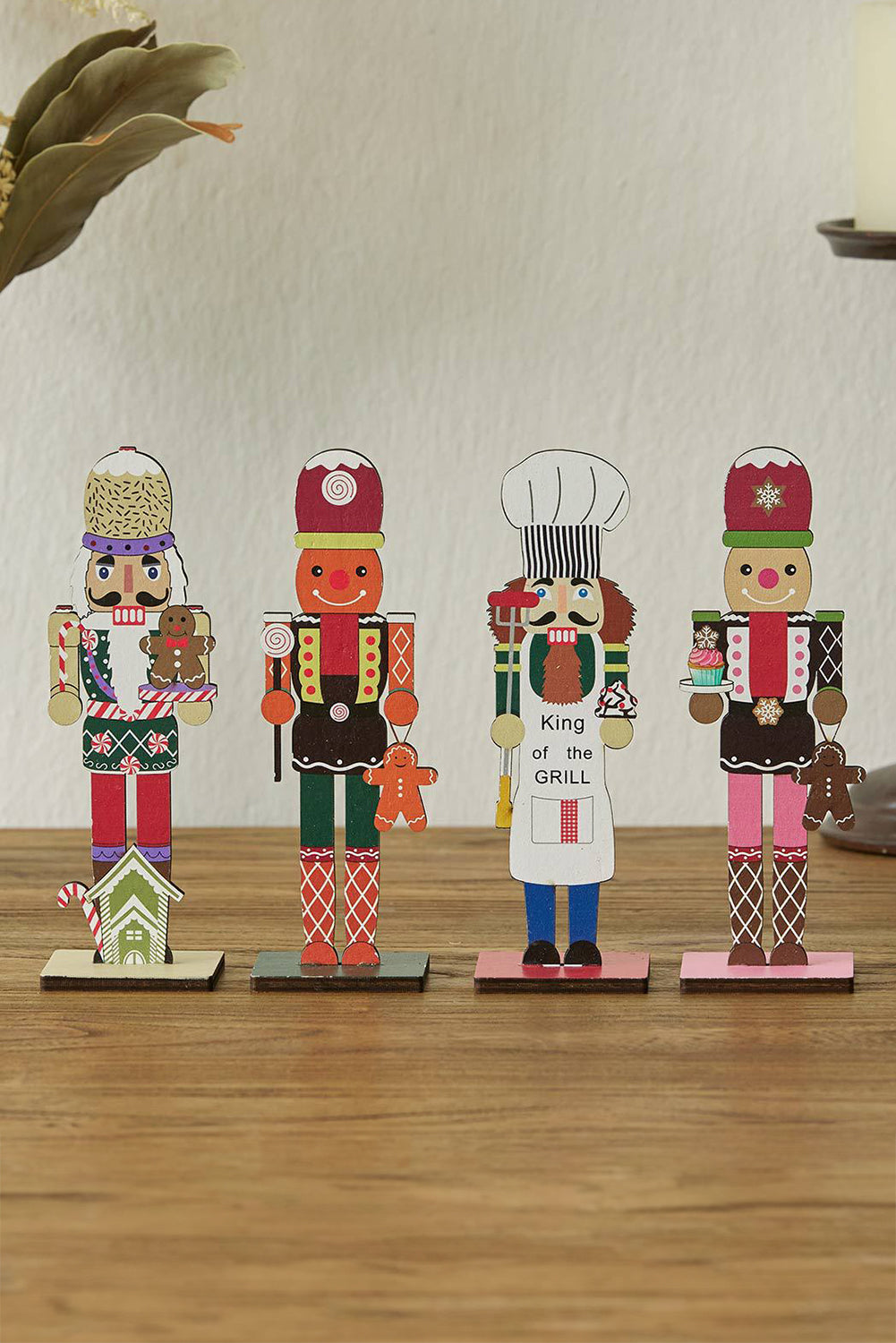 White Christmas Chic Nutcraker Wood Home Ornament