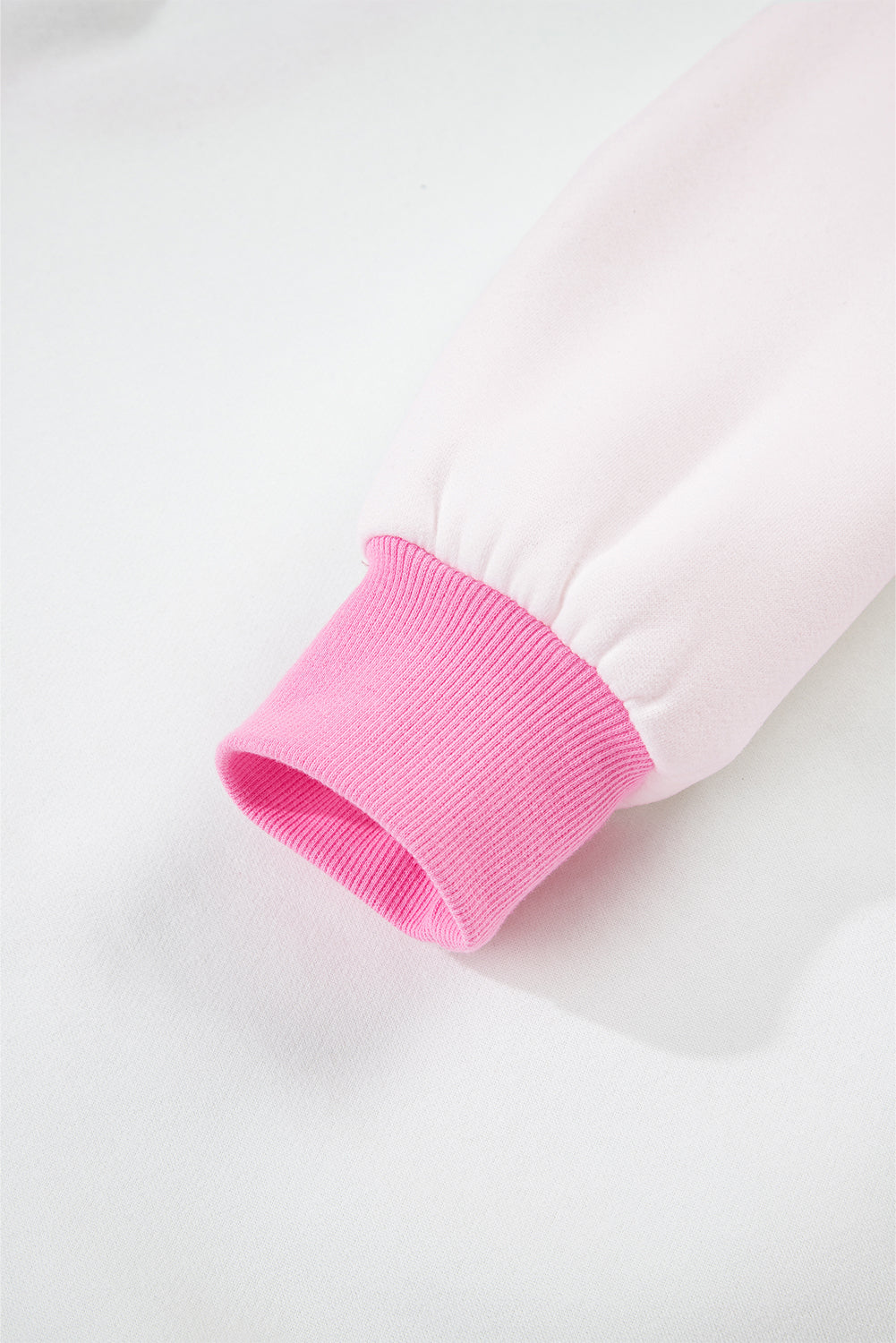 Strawberry Pink Colorblock Pullover and Drawstring Shorts Set