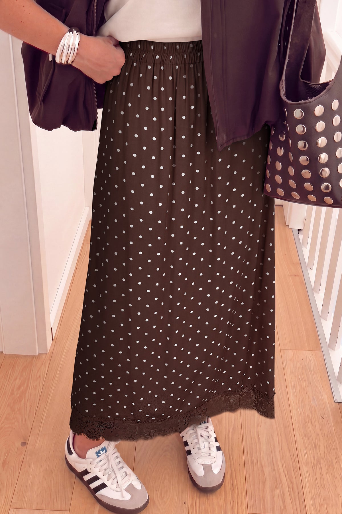 Polka Dot Lace Skirt
