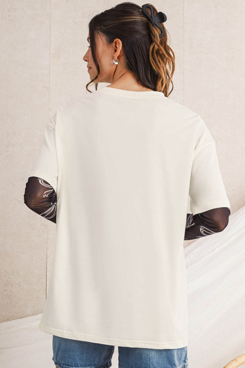 Jet Stream In My Mom Era Flower Graphic Loose Tee