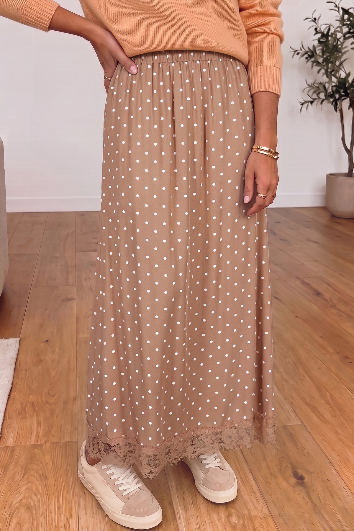 Polka Dot Lace Skirt