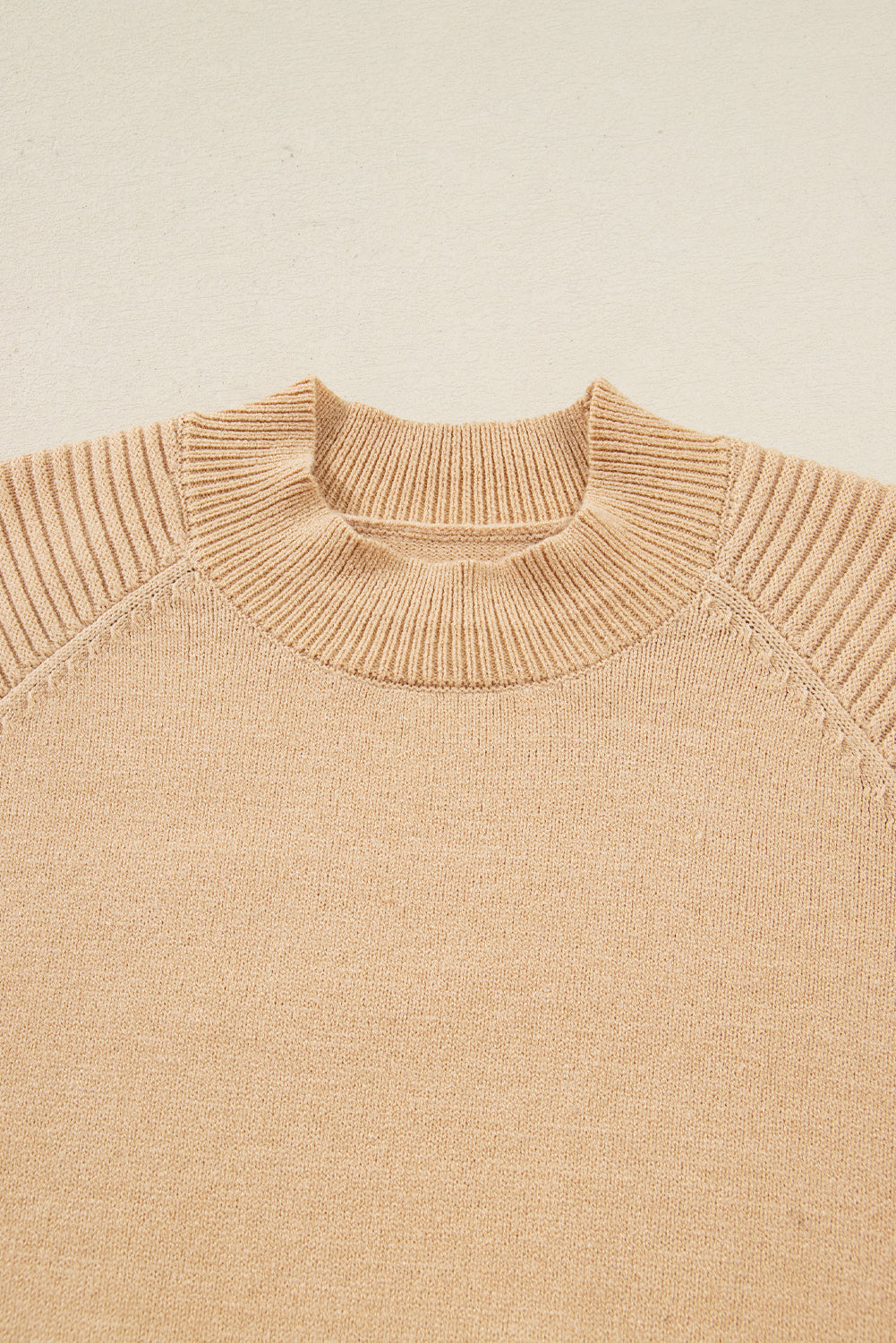 Smoke Gray Lantern Sleeve Sweater Pleated Knitted Mini Skirt Set