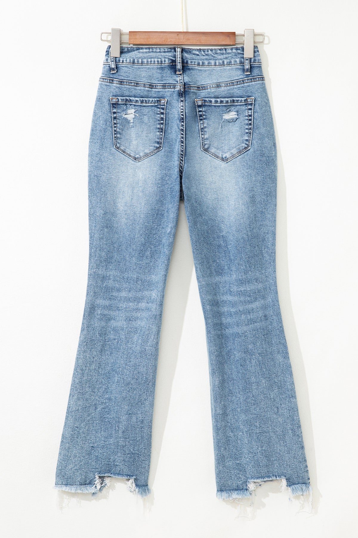 Raw Edge Flare Jeans