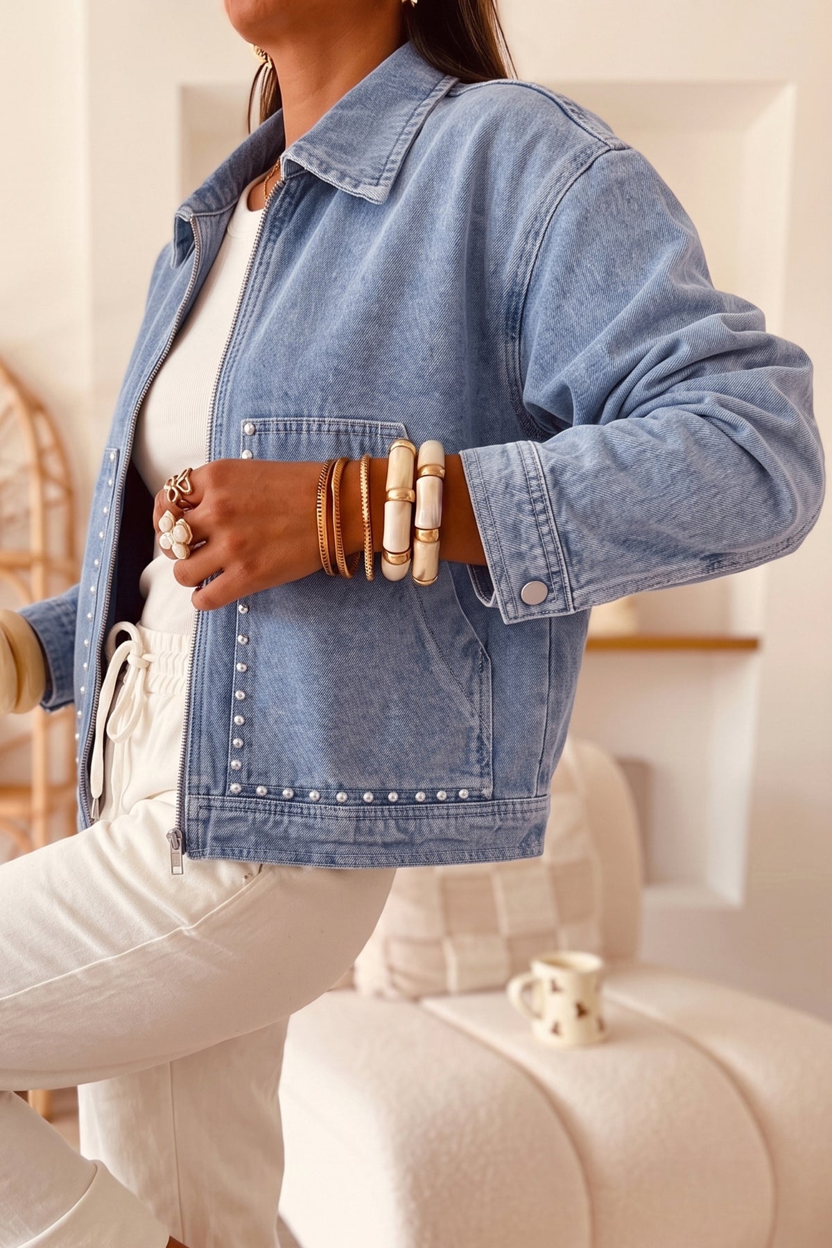 Rivet Pocket Denim Jacket