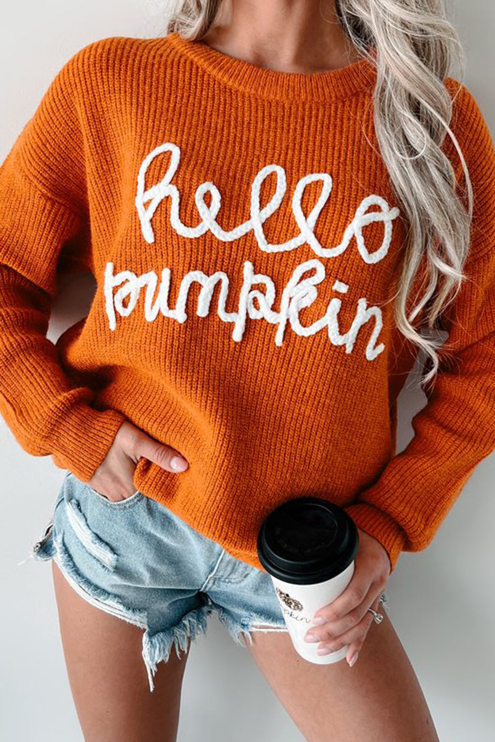 Hello Pumpkin Graphic Sweater