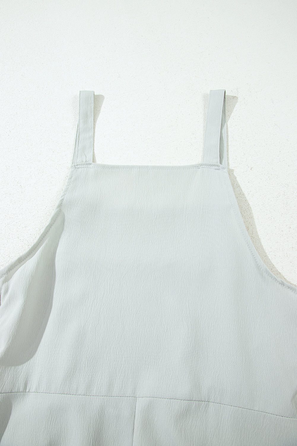 Light Grey Solid Color Pocket Overall Dress