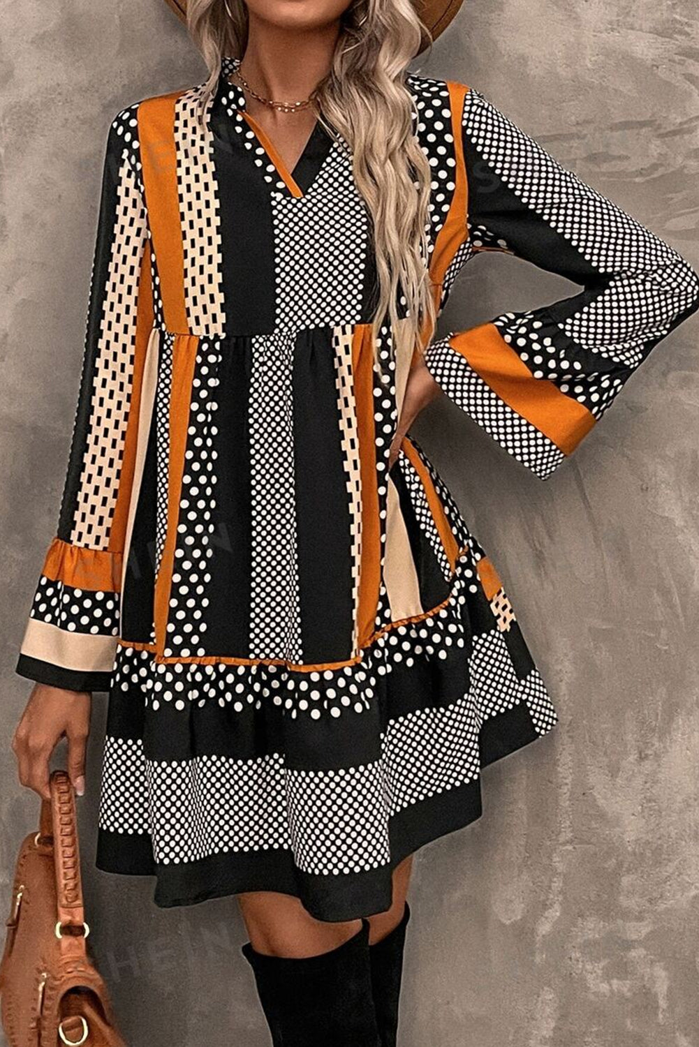 Midnight Dot Mini Dress