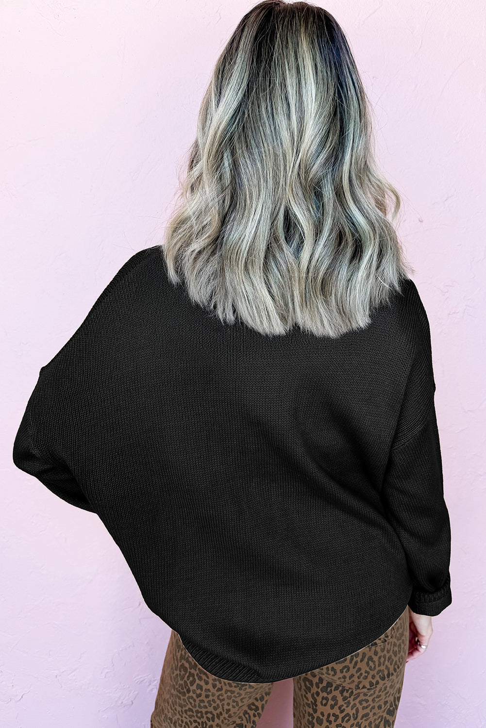 Racing Red Merry Colorful Dot Detail Christmas Dolman Sweater