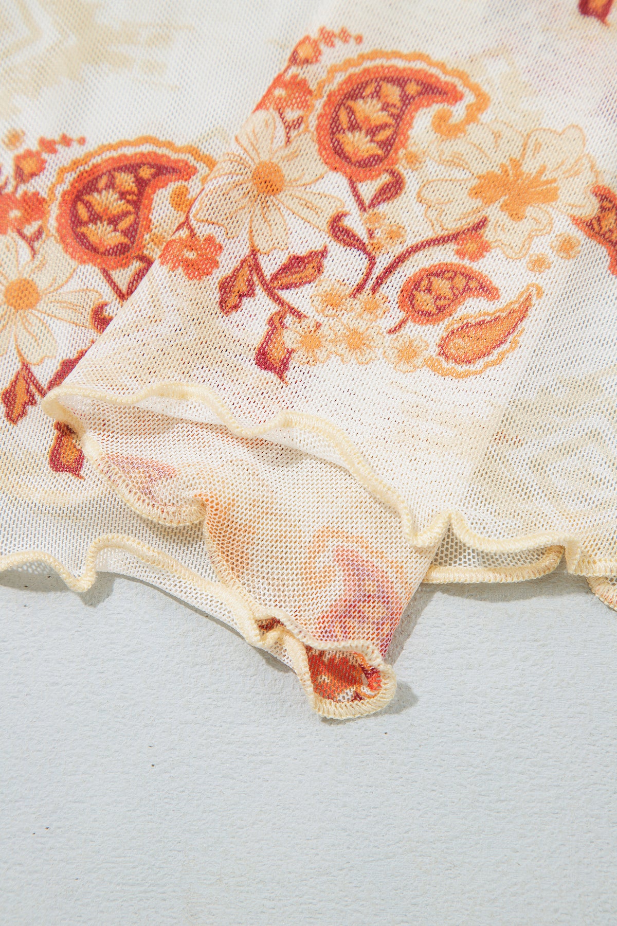 Floral Mock Neck Top