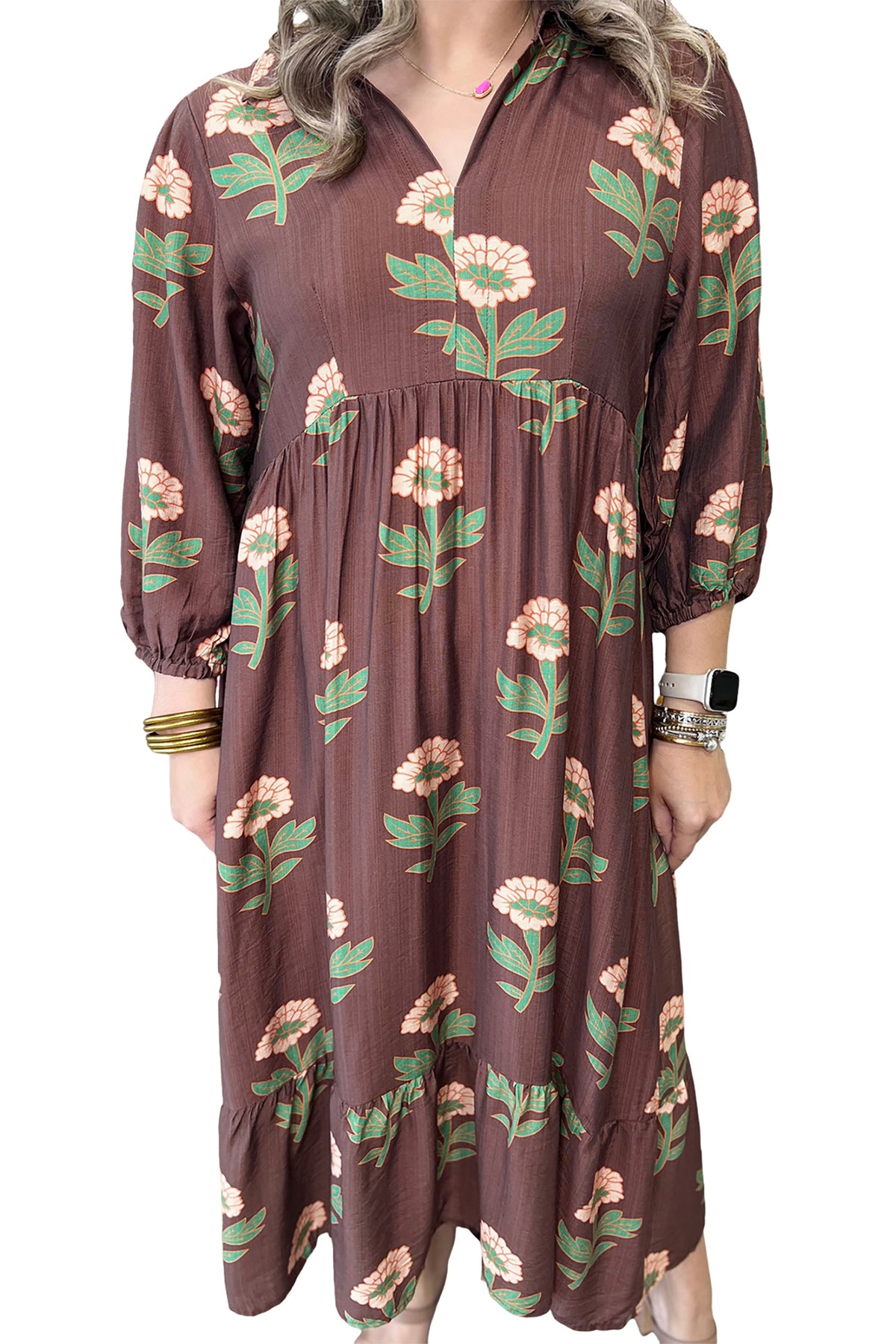 Floral V-Neck Blouse