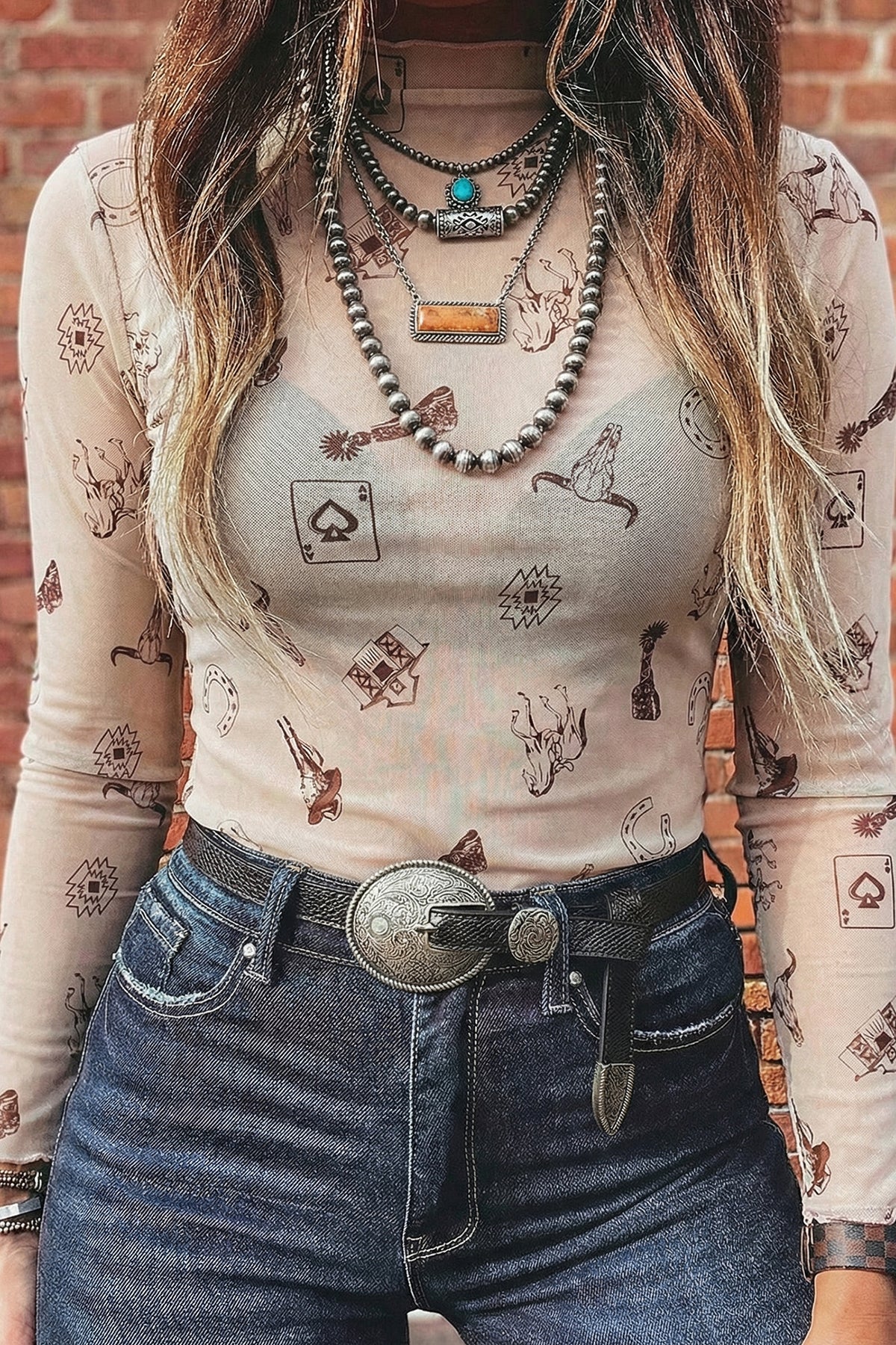 Floral Mock Neck Top