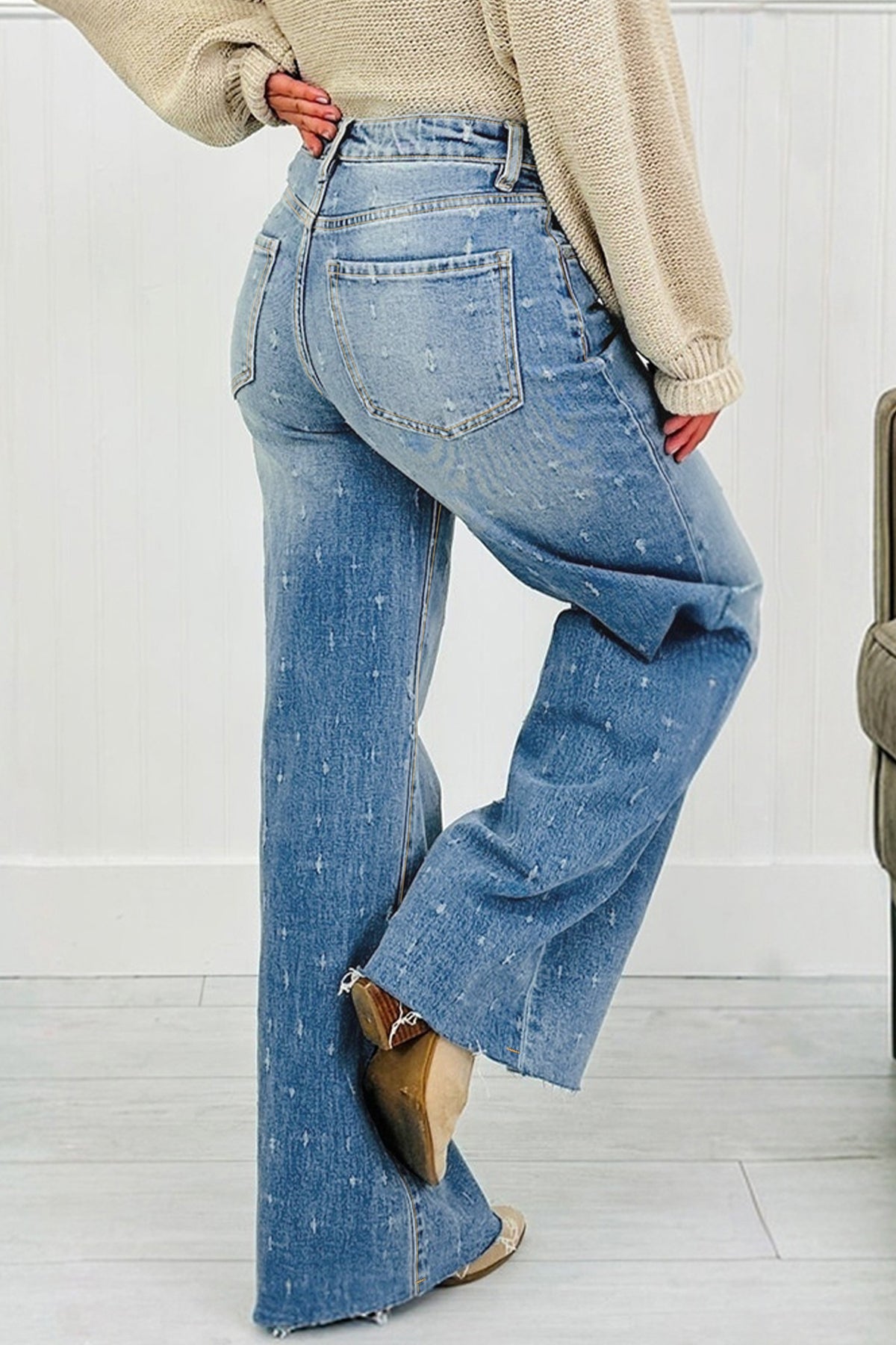 Tummy Control Raw Hem Jeans