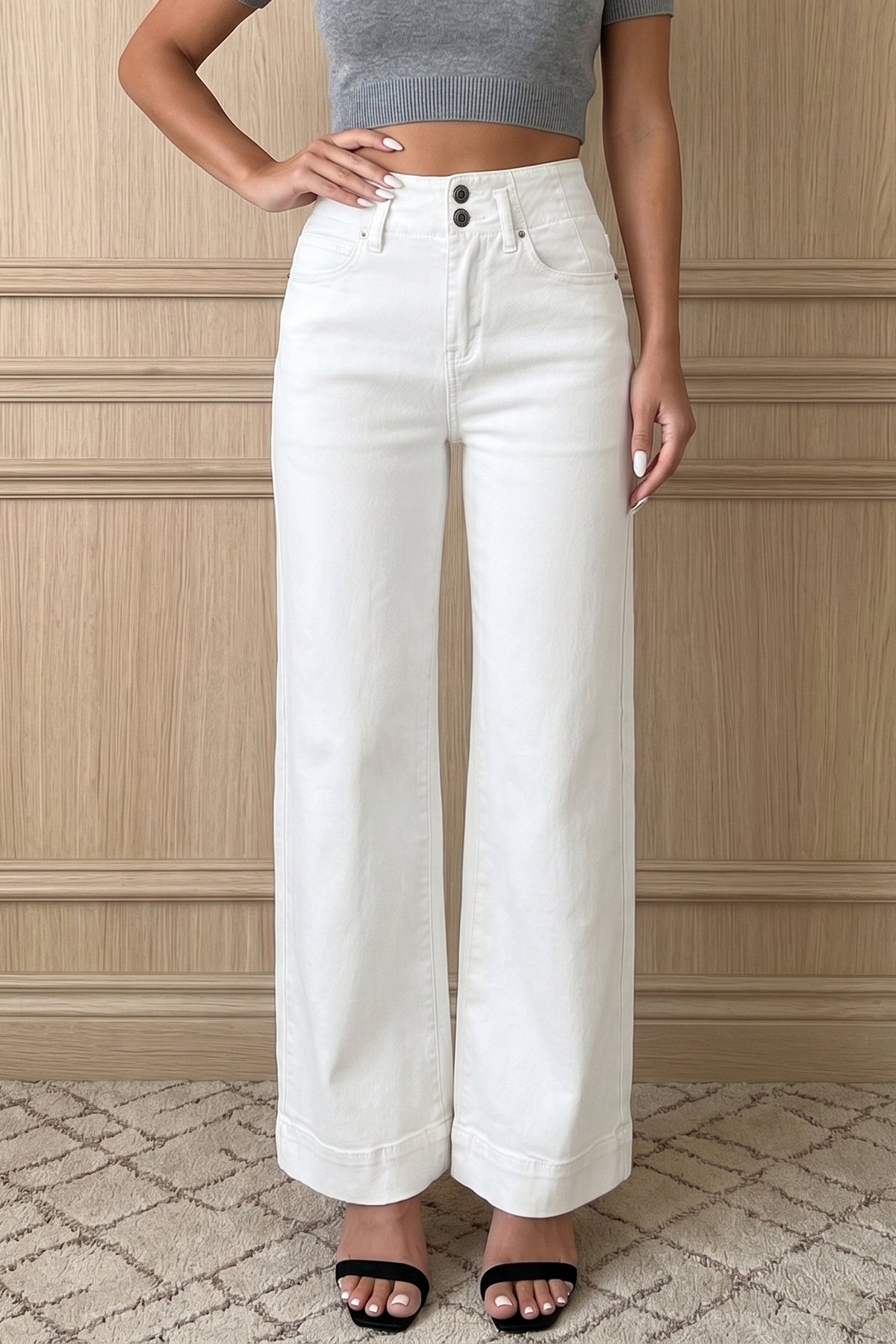 High Rise Wide Leg Jeans