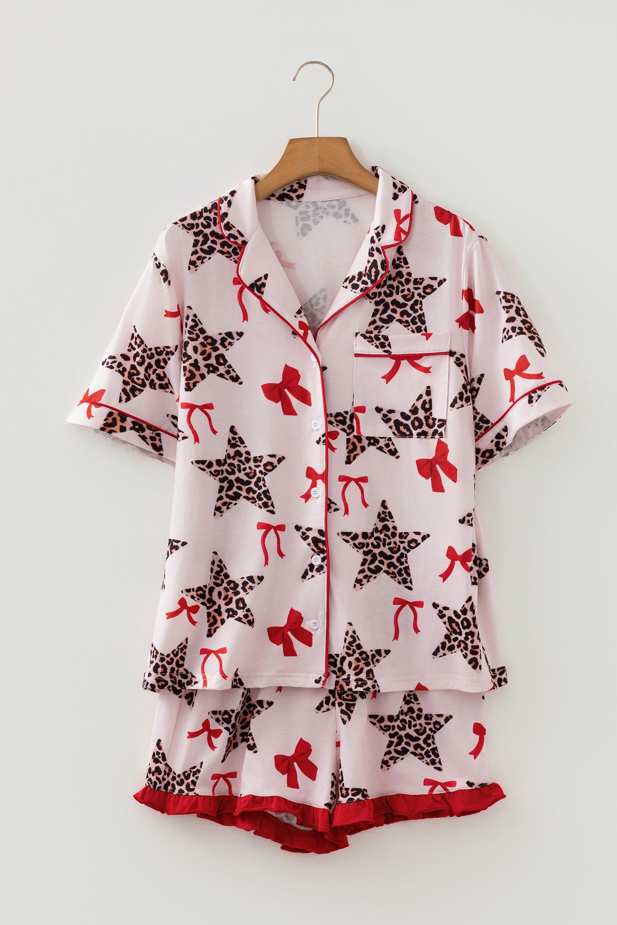 Leopard Star Pajama Set