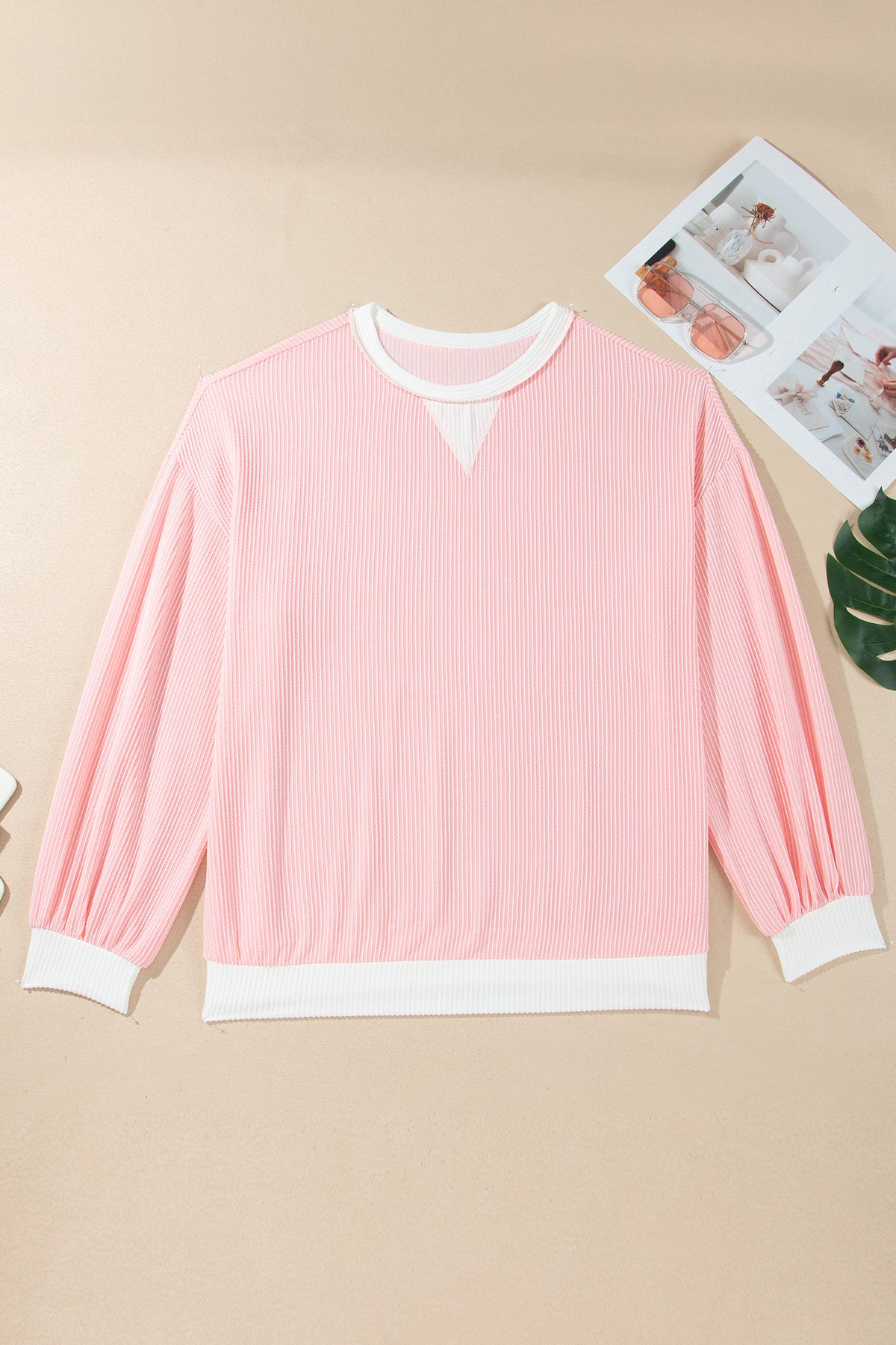 Pink Color Block Top