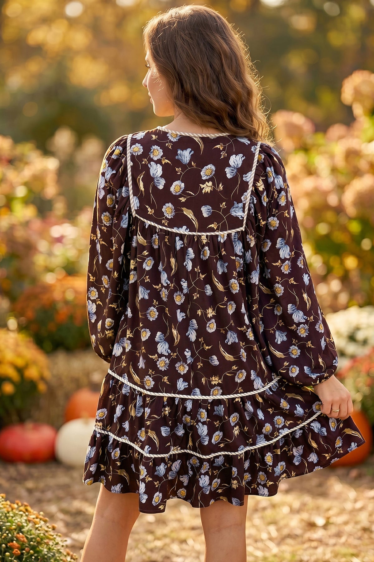 Autumn Bloom Shift Dress