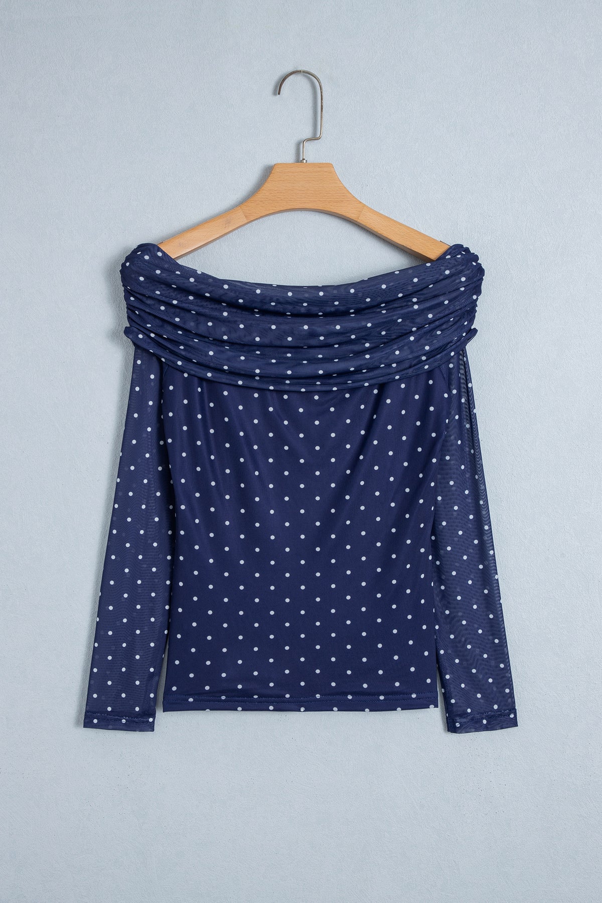 Polka Dot Mesh Top