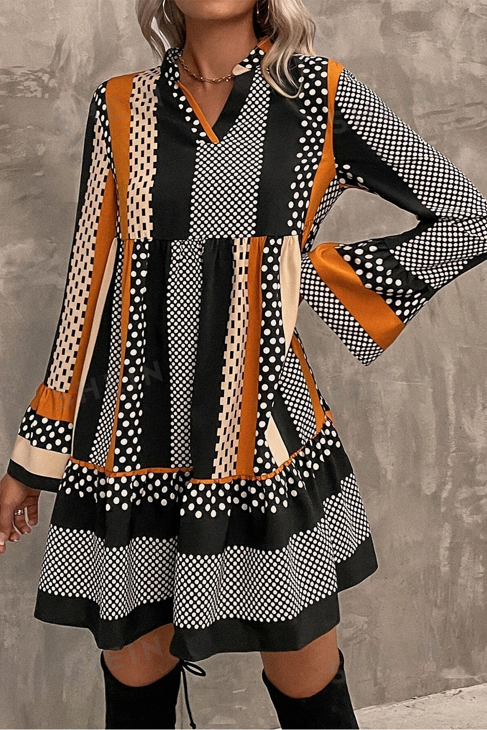 Midnight Dot Mini Dress