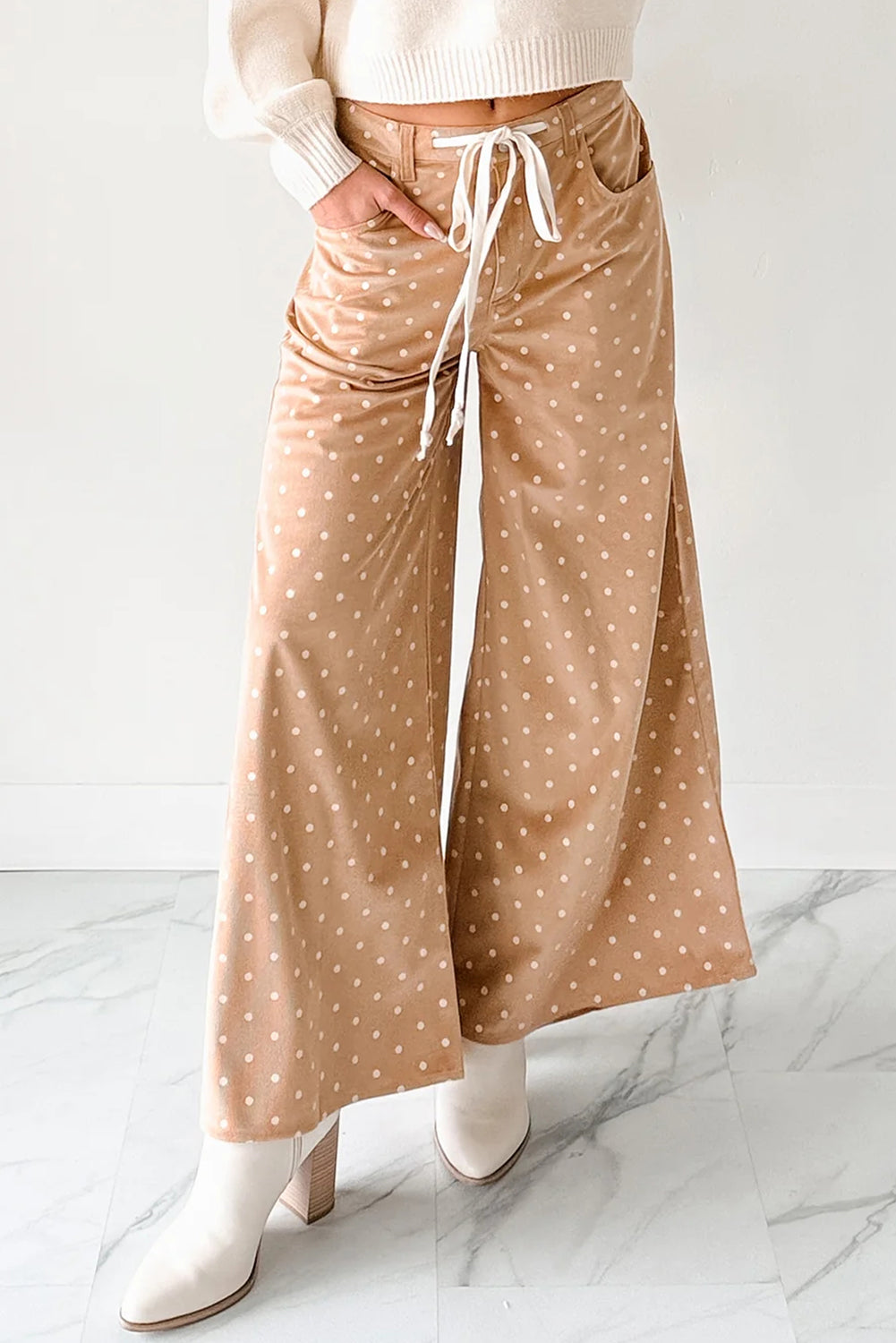 Polka Dot Wide Leg Pants