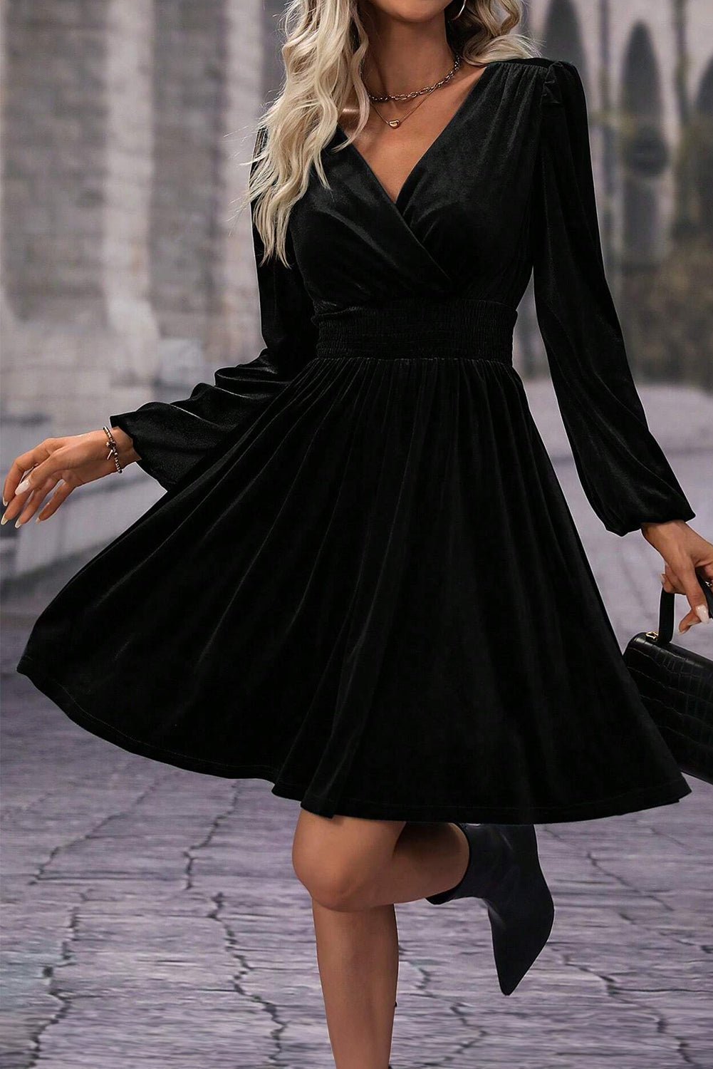 Velvet Romance Mini Dress