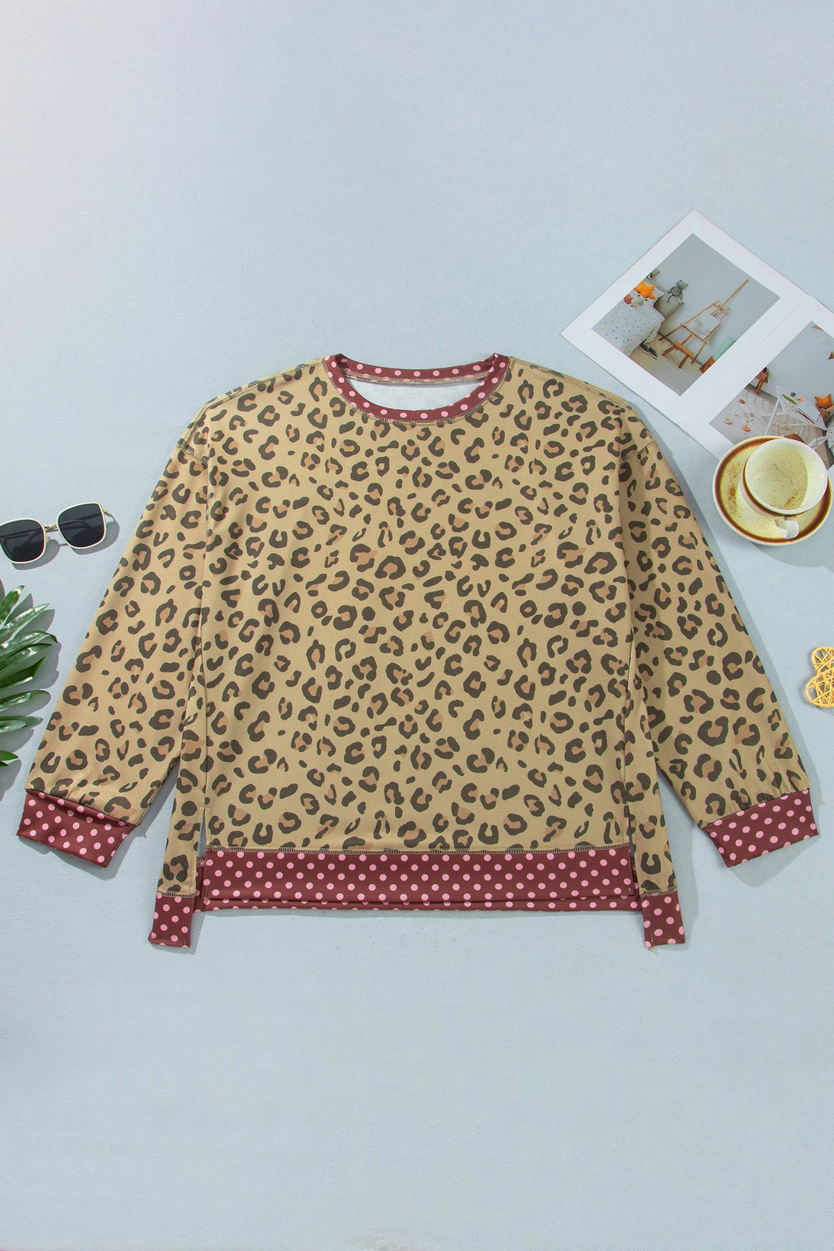 Plus Leopard Dot Top