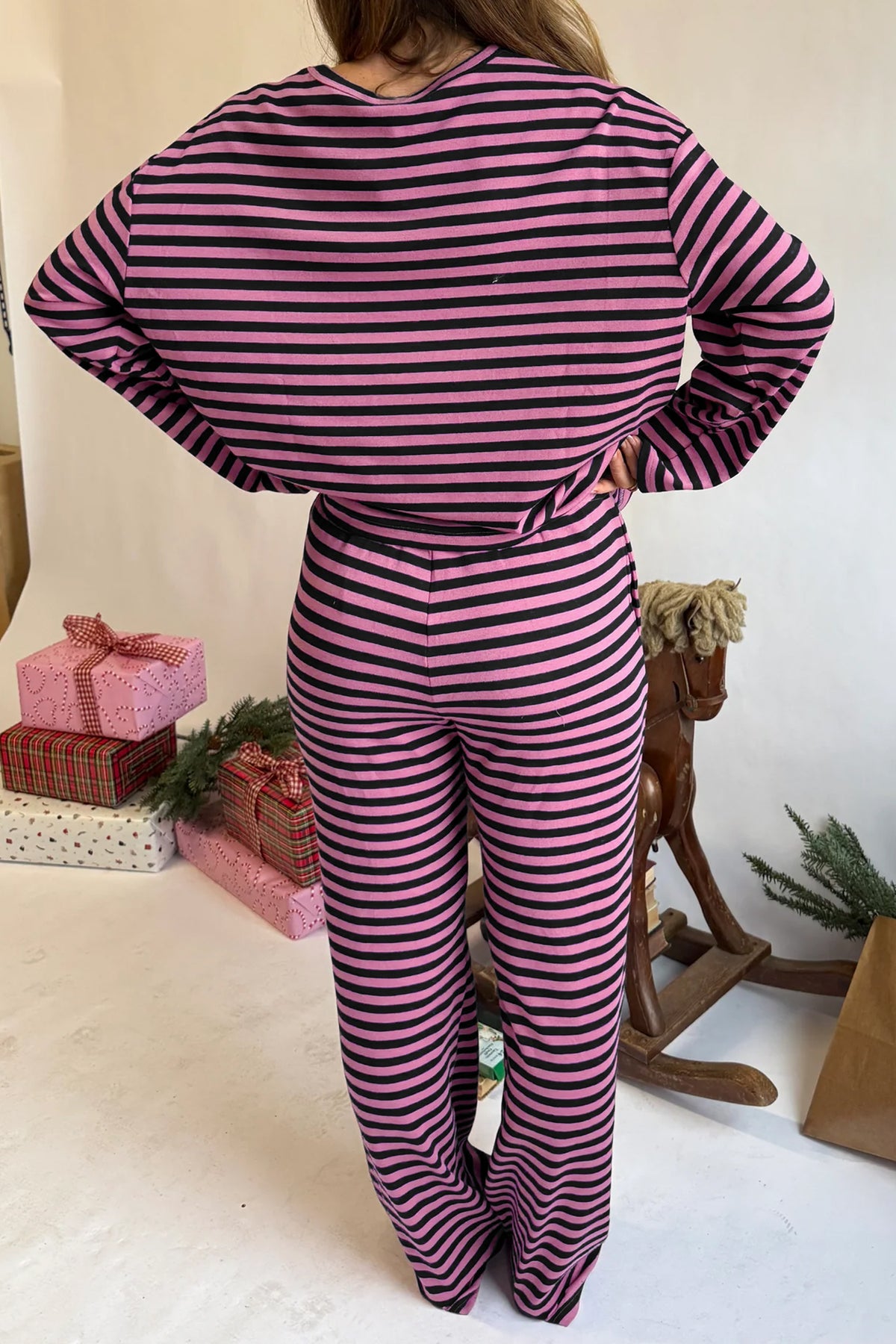 Pink Stripe Lounge 2pc Set